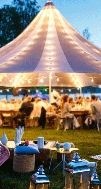 TENTS, TABLES, AND CHAIRS