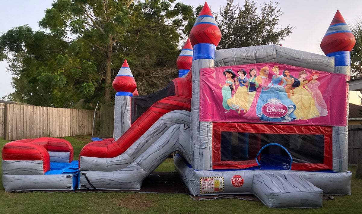 Princess COMBO: DOUBLE Water Slide and Bounce House