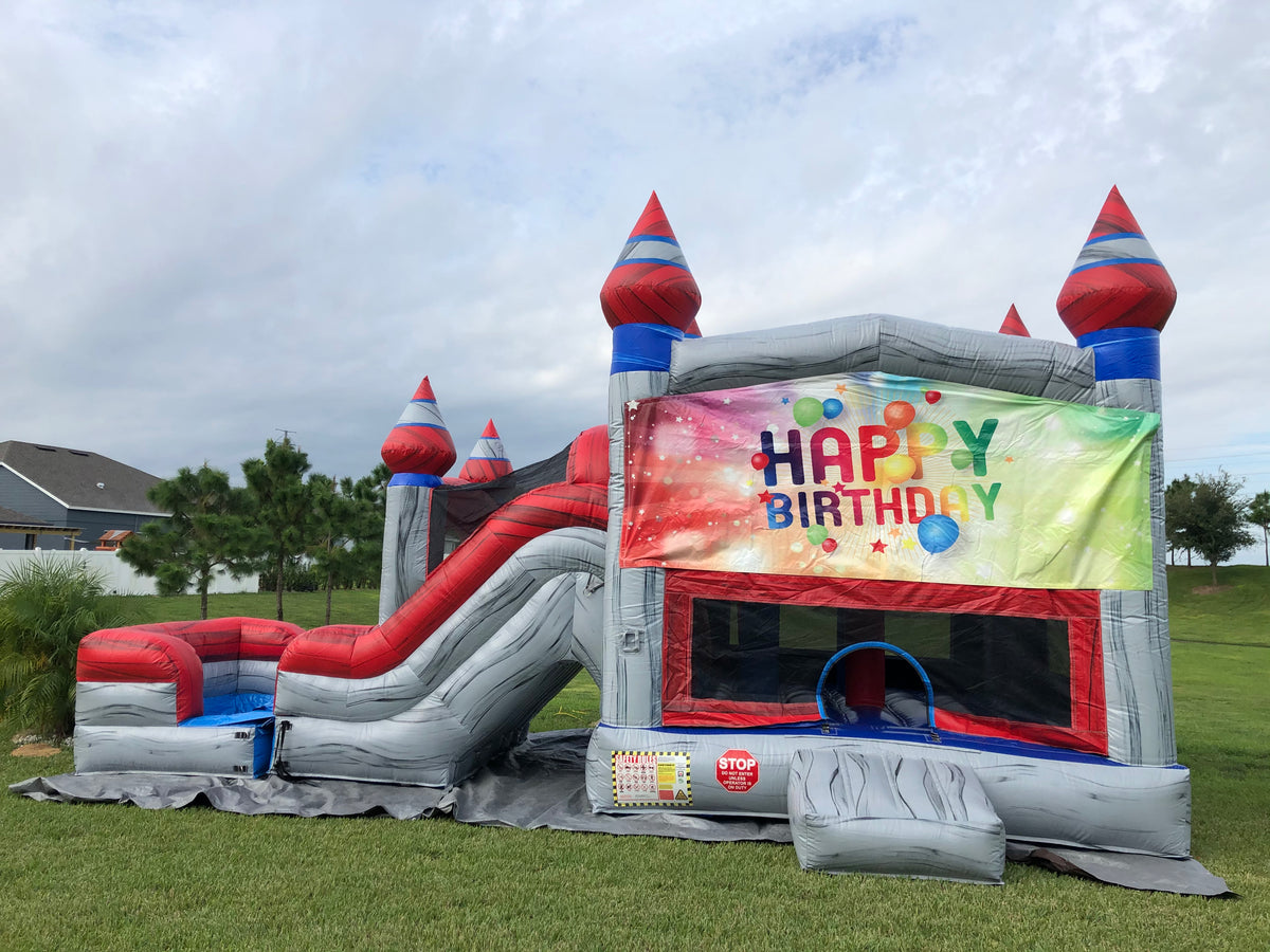 Birthday COMBO: DOUBLE Water Slide and Bounce House