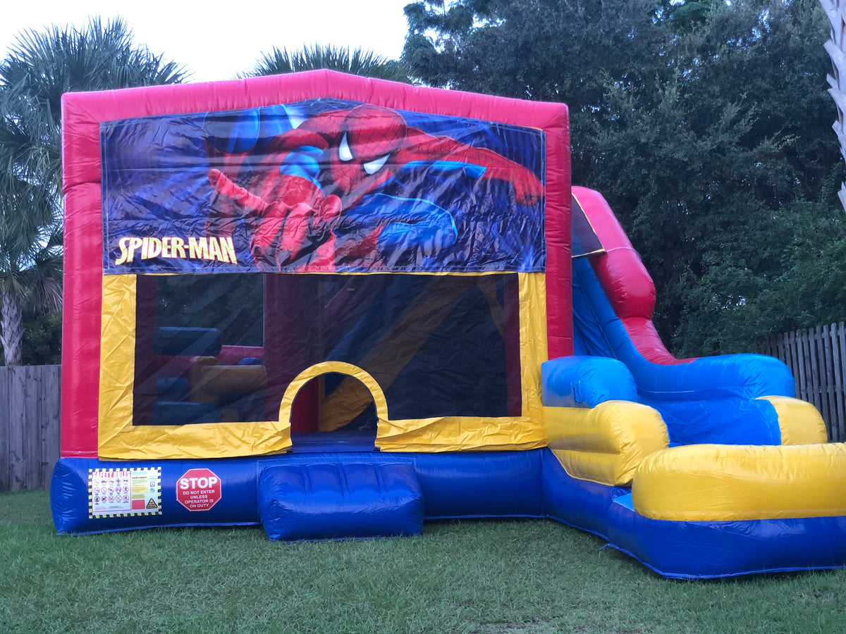 Spider-Man GRAN COMBO: Tobogán acuático y Casa de rebotes