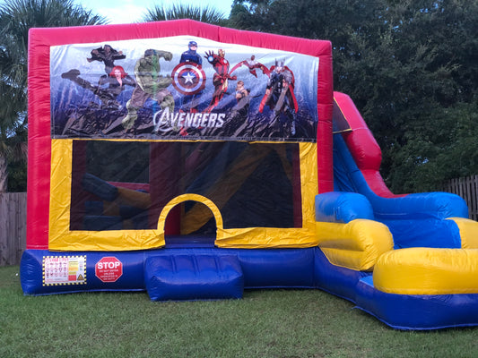 Avengers HUGE COMBO: Water Slide and Bounce House